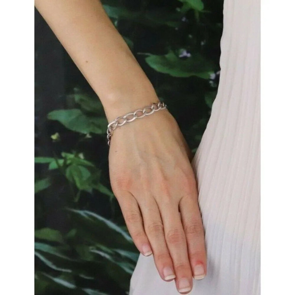 Sterling Silver Charm Starter Bracelet 7 Inch - Picture 2 of 9